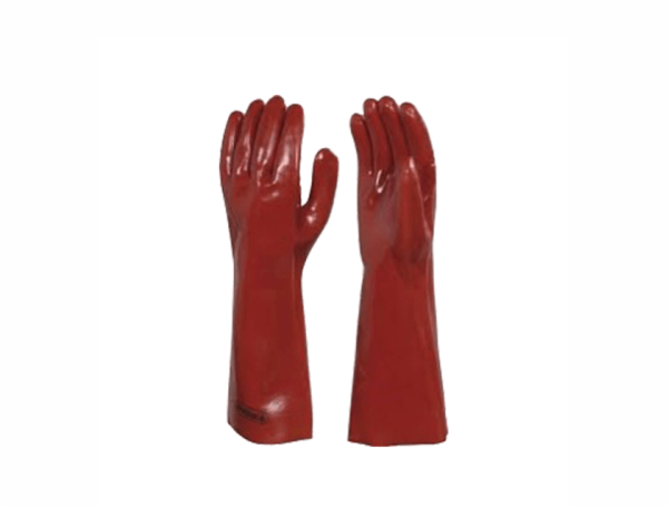 gloves brown 40cm open cuff