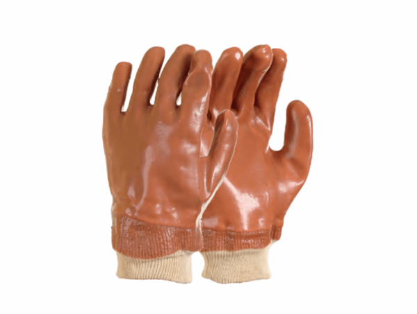 gloves brown knit wrist std