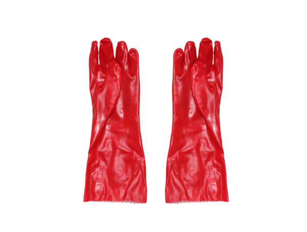 gloves red 40cm open cuff